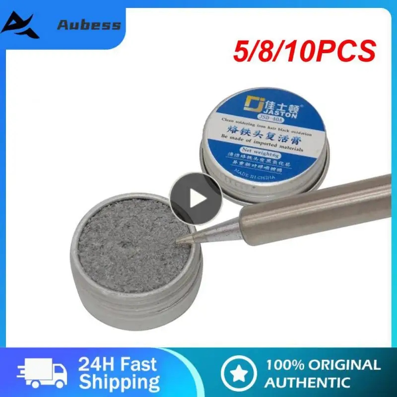 

5/8/10PCS Refresher Solder Electrical Soldering Iron Tip Lead-free Cleaning Welding Resurrection Plaster Repair Tool