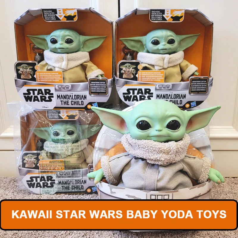 

New Genuine Disney Star Wars Kawaii Master Baby Yoda Action Figure Movable Sound And Sleep Anime Figures Collection Doll Toys