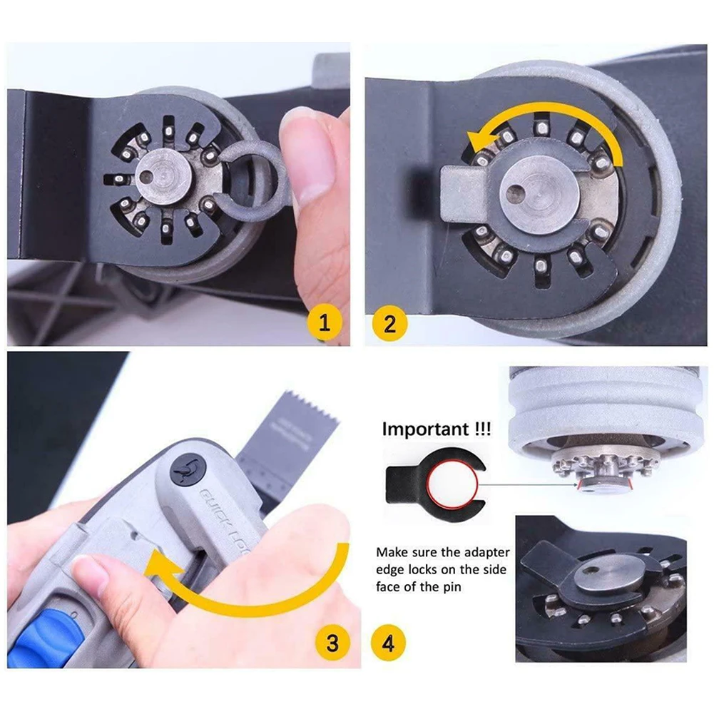 

6 Pcs Oscillating Multitool Blade Titanium Multi-Tool Saw Blade Accessories For Black+Decker Woodworking Tools