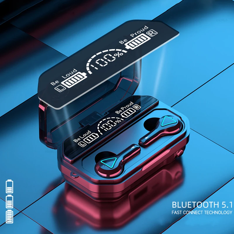 A15 TWS Bluetooth 5.1 Headphones LED Display 3D Hifi Subwoofer Sport Gaming Music Noice Cancelling Wireless Earphones 2000mAh - купить по