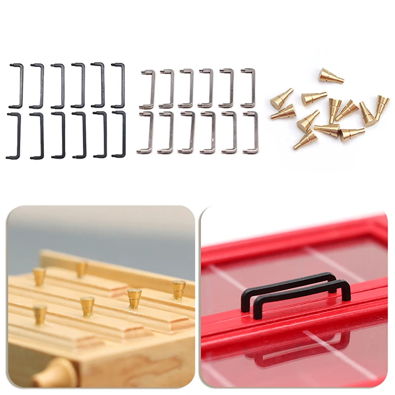 

1Set 1:12 Dollhouse Miniature Drawer Handle Cabinet Door Handle Wardrobe Drawer Pull Handle House Furniture Decor Toy