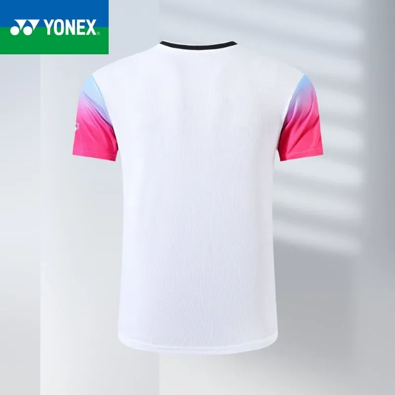 YONEX 2024 весенне-летний новый топ для бадминтона унисекс спортивная футболка