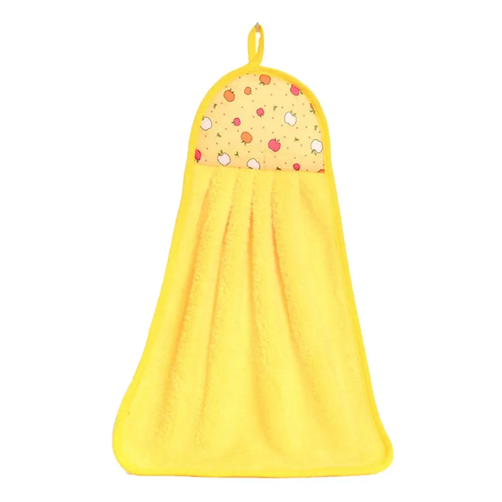 

Hook Coral Fleece Towel Fashion Comfortable Soft Hanging Towel Strong Absorbent Towel Kitchen Towels