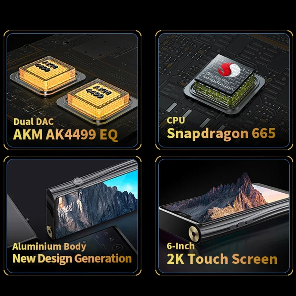 Портативный музыкальный плеер MP3 AMP двойной AKM AK4499EQ