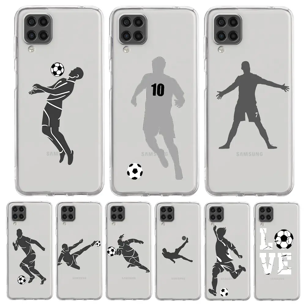 

Football Player Soccer Art Soft Phone Case for Samsung Galaxy A13 A51 A71 A21S A12 A11 A31 A52 A41 A23 A53 A73 A32 5G A03S Cover