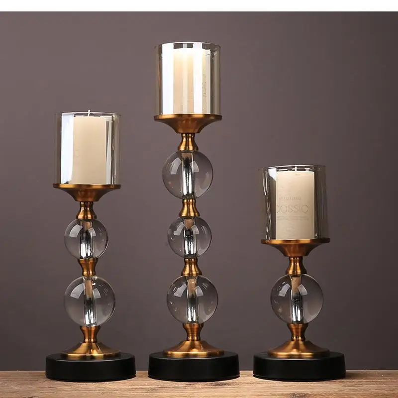 

European-style Crystal Candle Holder Home Decoration Table Decoration Romantic Candlelight Dinner Props Table Decoration