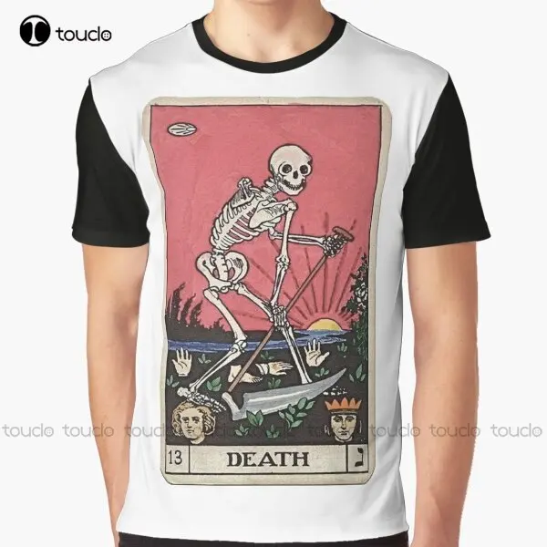 

Death Tarot Graphic T-Shirt Custom Aldult Teen Unisex Digital Printing Tee Shirts Custom Gift Xxs-5Xl Streetwear