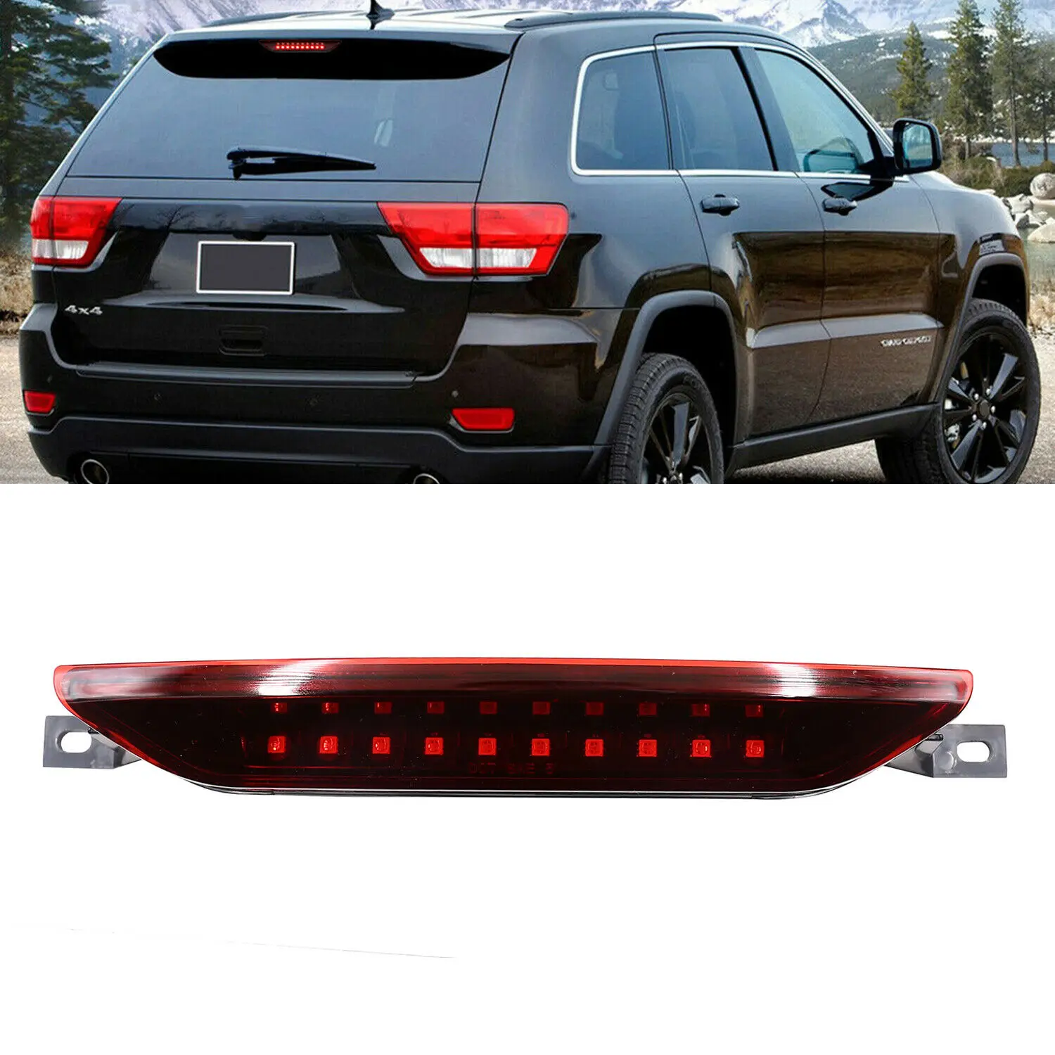 

LED High Mount Third 3RD Brake Stop Lights For Jeep Grand Cherokee 2011-2017