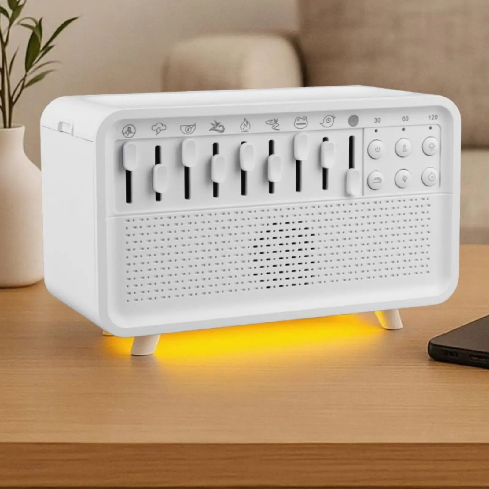Аромадиффузор Flame 4-в-1: многофункциональный Bluetooth-увлажнитель с ароматерапией, звуковыми эффектами и функцией ночника для улучшения сна (art.: 3920db13b5462) - 3920db13b5462