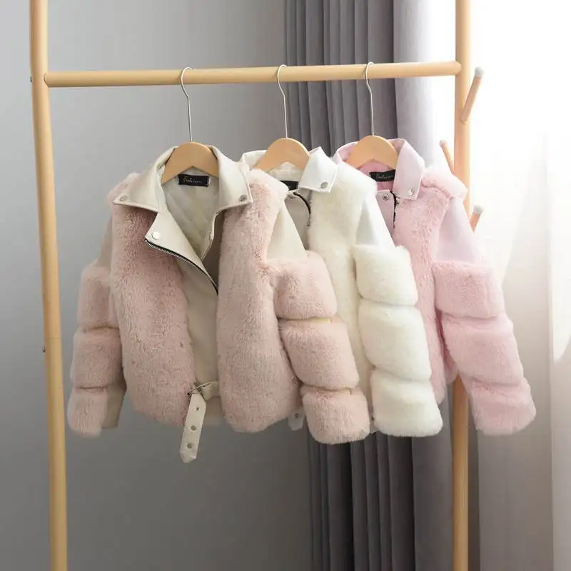

2022 Autumn and Winter New Children Warm Wool Clothing Thickened Winter Jacket Children Clothing Boys and Girls Faux Fur Coat