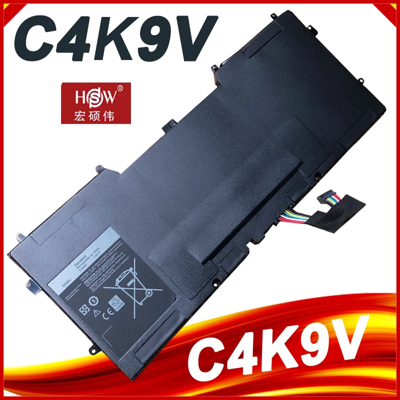 Батарея C4K9V Y9N00 для DELL XPS 13 9333 L322X 13-L321X L221x 9Q33 3H76R 0Y9N00 489XN PKH18 0PKH18 7,4 V 55W