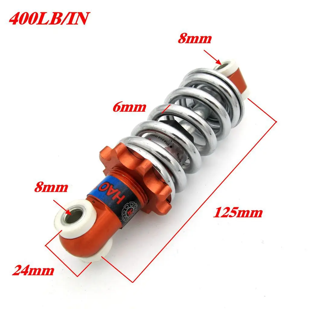 

Motorcycle Shock Absorber Suspension Damper 125MM 400LB/IN Damping Spring for 49cc mini trot Mini Scooter