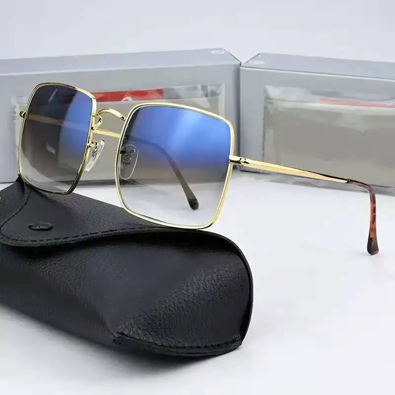 

Kacamata Hitam Pria 2022 Kacamata Mewah Merek Desainer Persegi Kualitas Tinggi Hitam Perak Biru Hijau Antik UV400