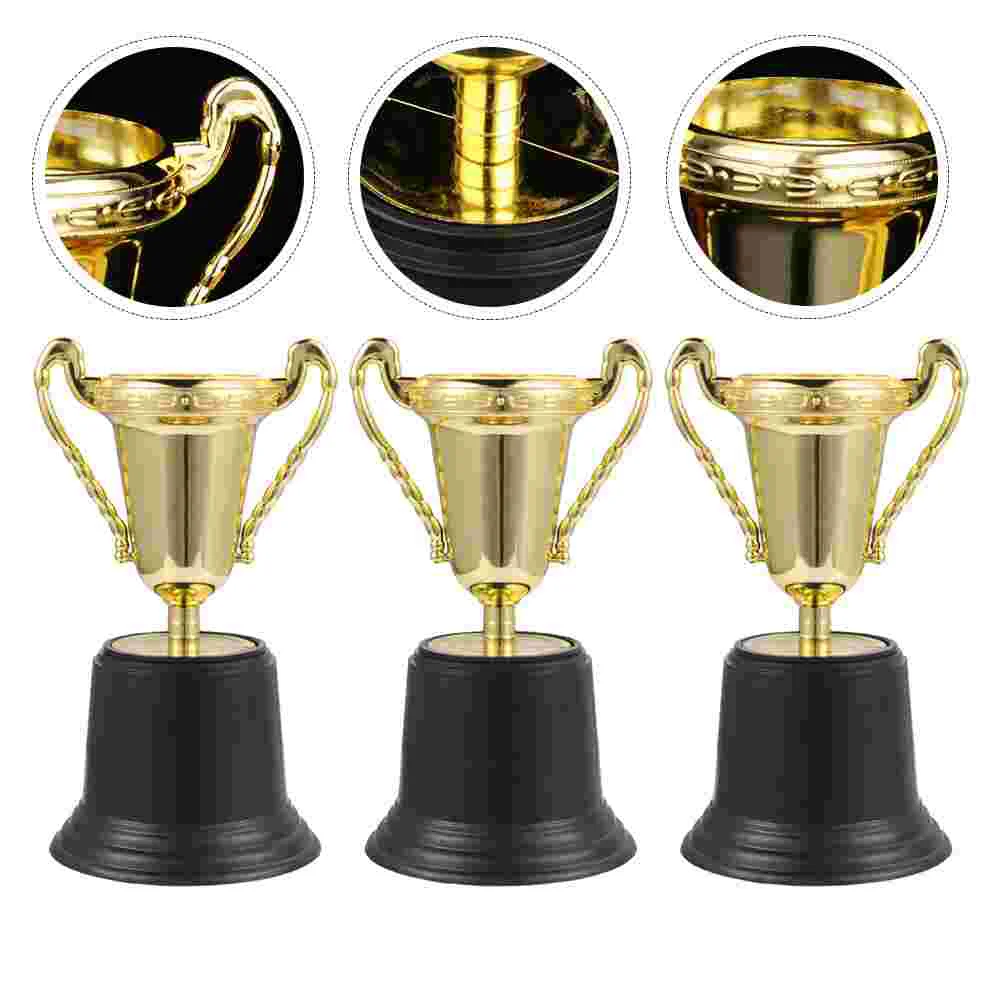

6 Pcs Trophy Soccer Medals Creative Competition Trophies Children Artificial Mini Models Kids Awards Plastic Reward Prizes Game