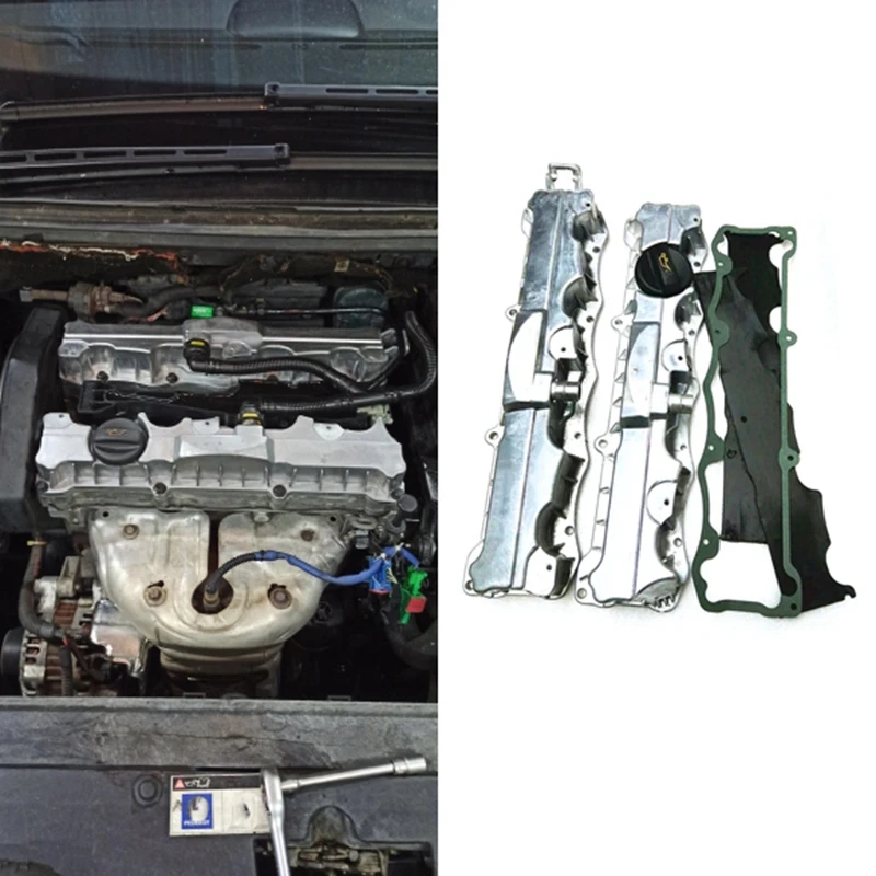 

Car Engine Aluminum Intake And Exhaust Valve Chamber Cover Assembly For Peugeot 206/207/307 For Citroen C2/C3/C4 0248R4