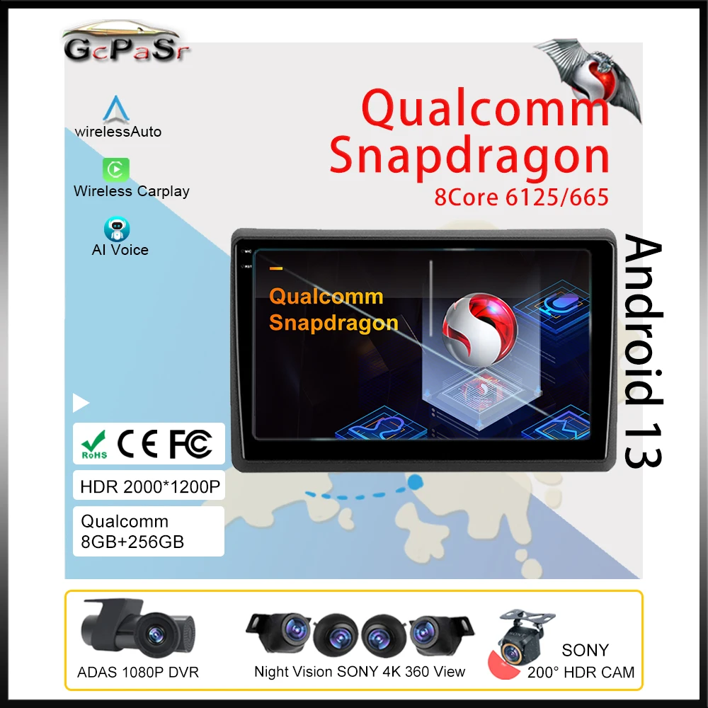 

Мультимедийный проигрыватель Qualcomm для Renault Master 2010 - 2019 для Nissan NV400 2010-2020, Авторадио, GPS, видеонаблюдение