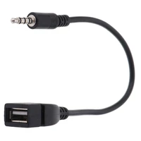 3 5mm black car aux audio cable to usb audio cable car electronics for play music car audio cable usb headphone converter