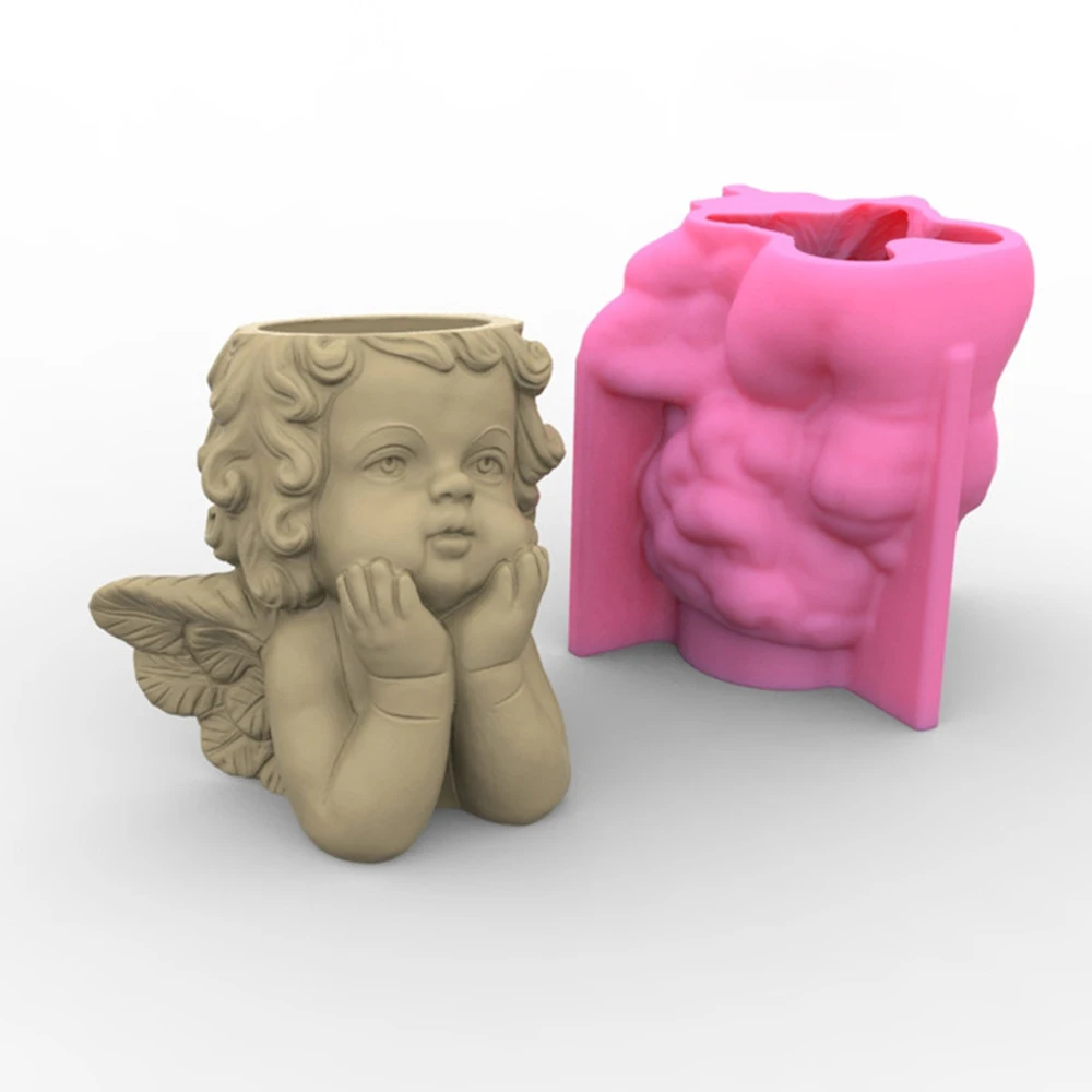 

Симпатичный ангел, цветочный горшок, форма, горшок для суккулентов, силиконовая форма «сделай сам», горшок для растений, ручная работа, форма для орнамента