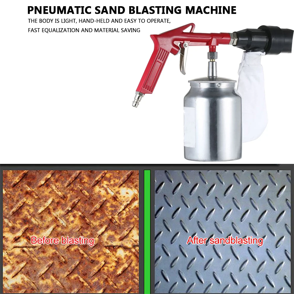 Handheld Pneumatic Sandblaster Sandblasting Spray Gun Sand Blasting  with Nozzles Anti-rust Pneumatic Blasting Gun Set PowerTool