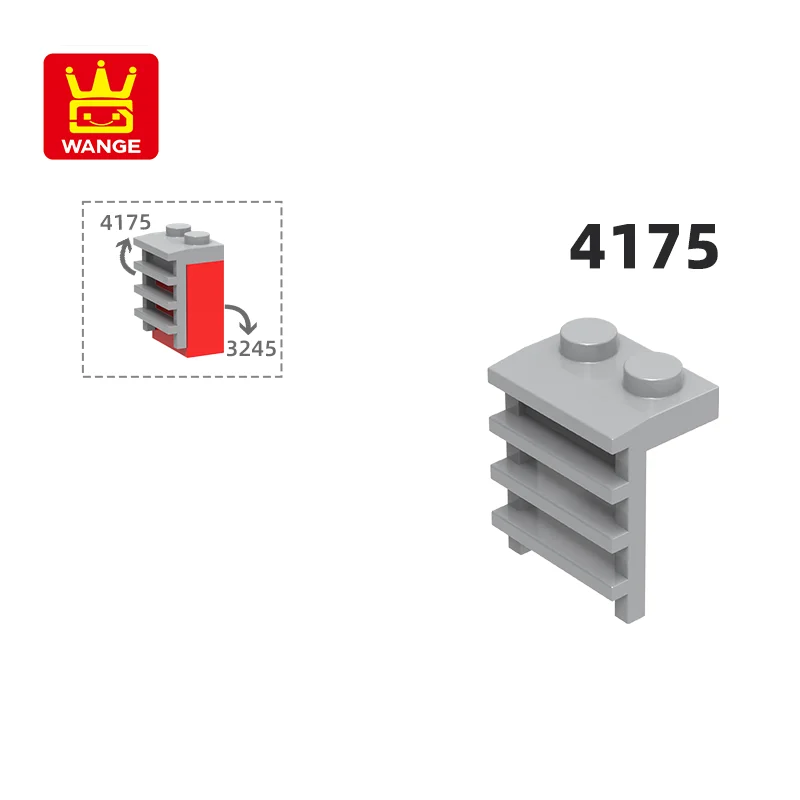 Wange 4175 100 г/112 шт. решетчатые полосы строительный блок Moc цветная лестница