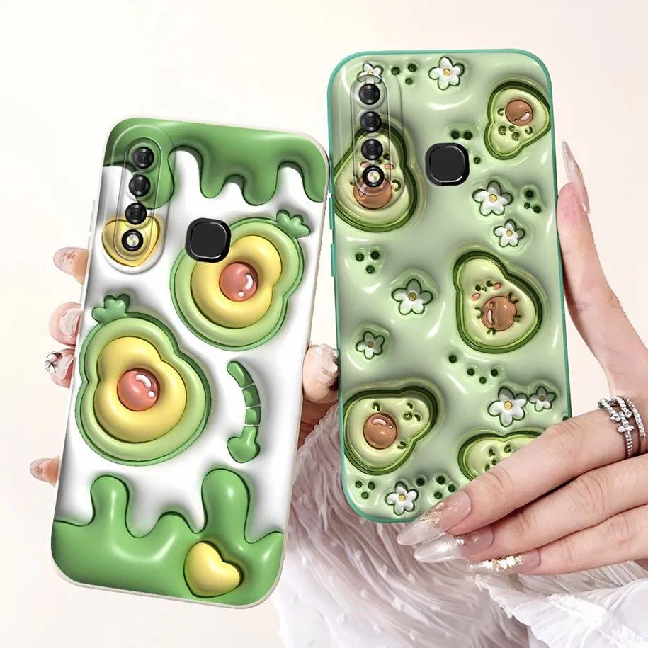 For Infinix Smart 3 Plus Case X627 Popular Flower Liquid Soft Silicone Phone Cases S4 X626B Smart3 Cover Fundas