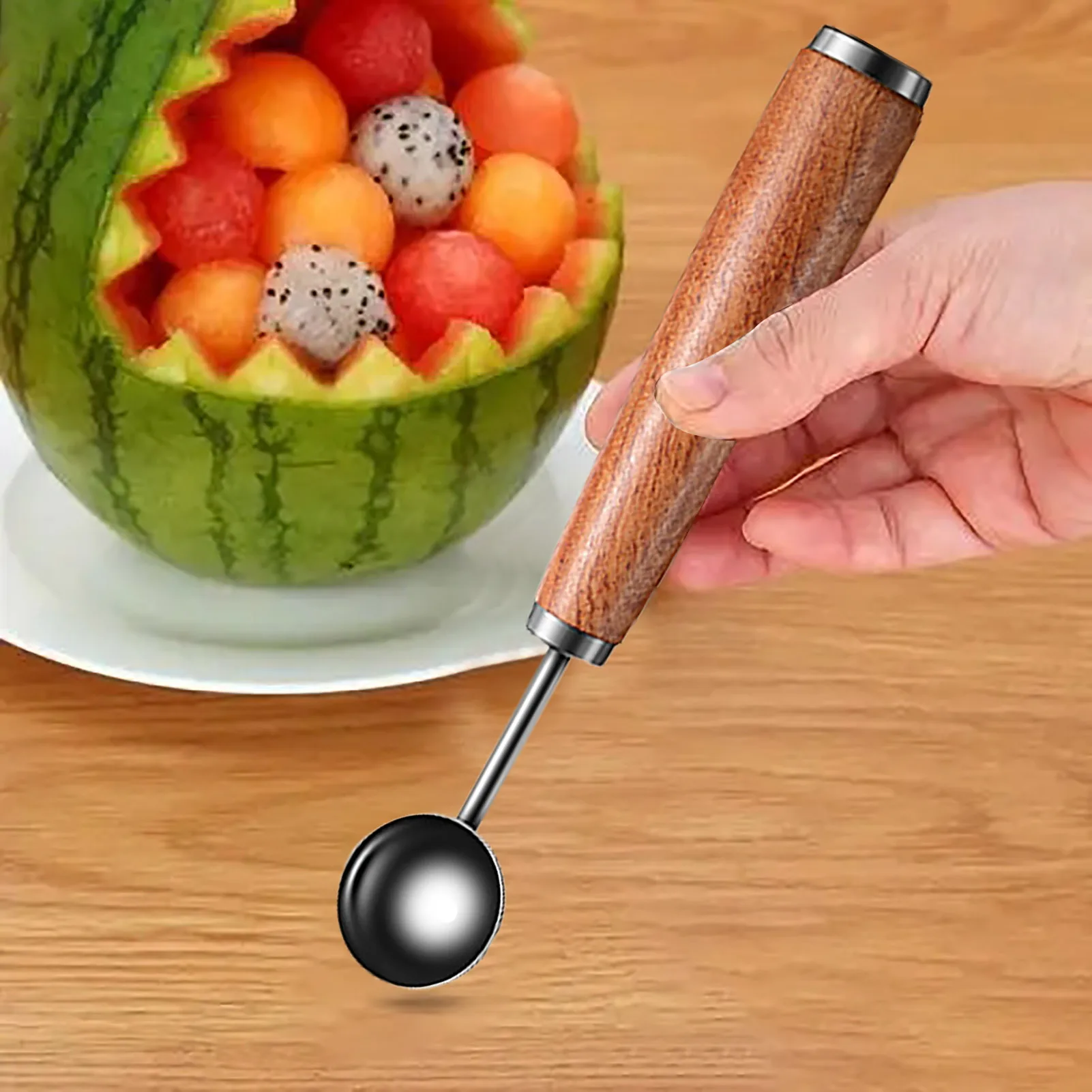 

Melon Baller Scoop 4 Types Stainless Steel Melon Scooper And Fruit Carving Tool Fruit Tools With A Comfortable Grip 3 Kinds