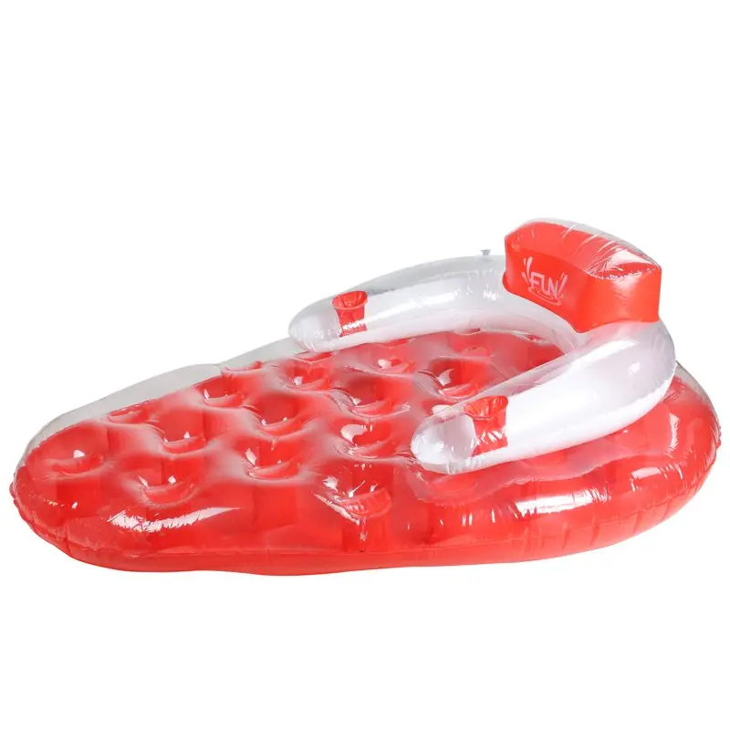 

Red and White Strawberry Shaped Swimming Pool Inflatable Water Lounge