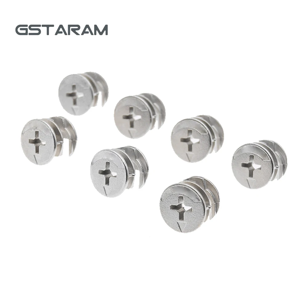 

20PCS Eccentric Wheel Three One Connector Nut Furniture Drawer Lock Screw Fastener Assembly Fittings Wardrobe 15mm