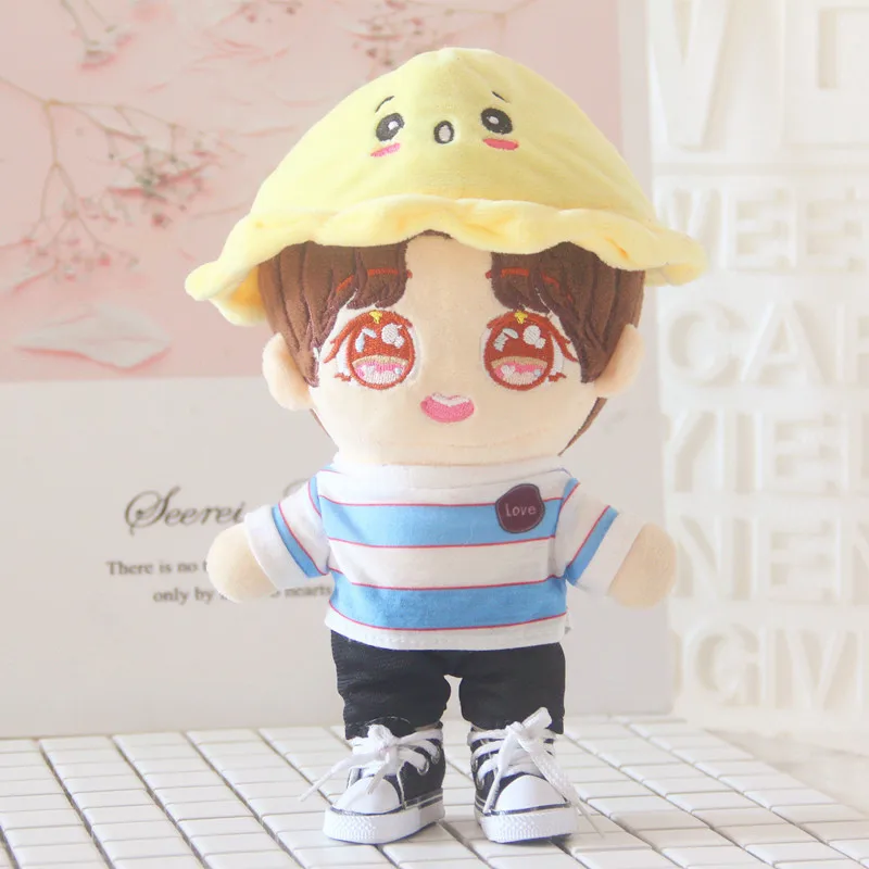 

20cm DIY PP cotton Replaceable clothes T-shirt pants suit Sean Xiao decorate Clothes Children's Christmas fans gifts
