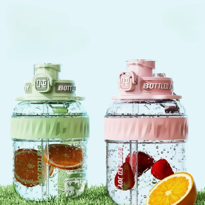 BOTTLED JOY Wang Yibo Tritan Material Big Belly Bottle Large-capacity Portable Kettle Cute Student Couple Summer Water Bottle