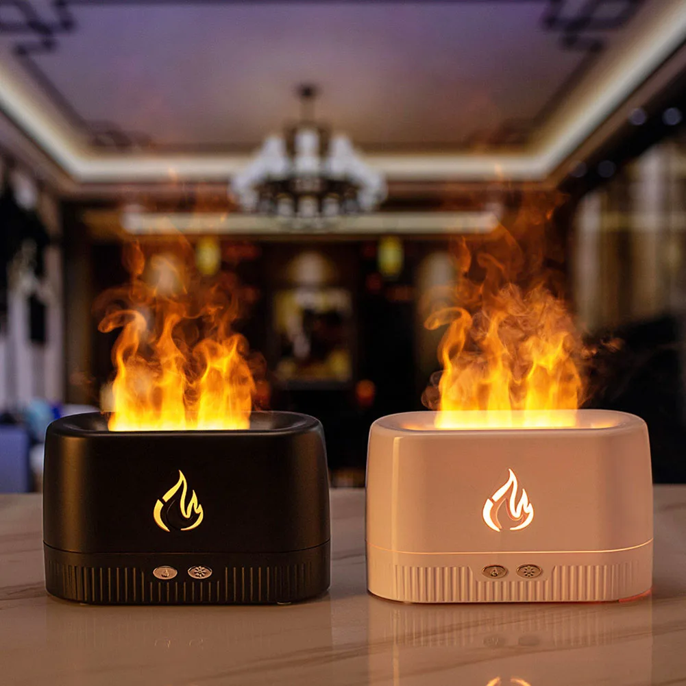 

Flame Humidifier Air Essential Oil Diffuser Aroma Ultrasonic Mist Maker Home Room Aromatherapy humidificador Bedroom Office Home