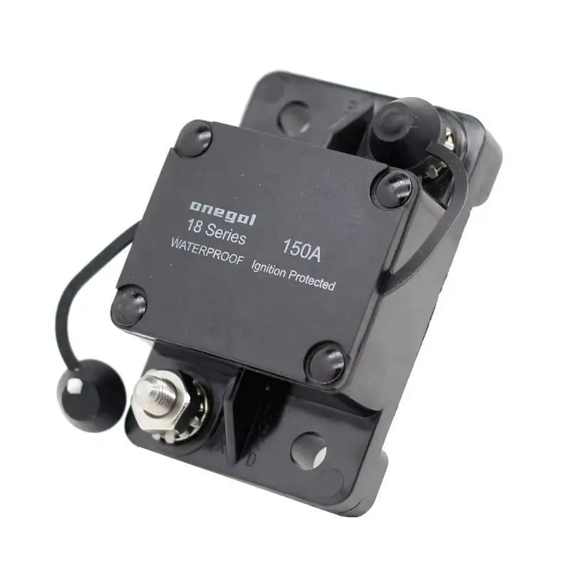 Фото 30A 40A 50A 60A 70A 80A 100A 120A 150A 200A AMP Сброс предохранителя 12-48V DC Автомобильный лодочный автоматический водонепроницаемый выключатель №1