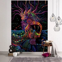 psychedelic portrait tapestry hippie wall hanging witchcraft tapiz bohemian mandala dormitory home decor for living room bedroom