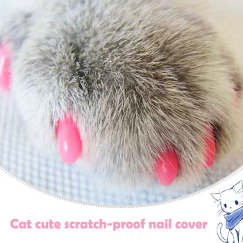Silicone Soft Cat Nail Caps 20pcs Anti-Scratch Cat Paw Claw Pet Nail Cover Pet Dog Cat Nail Cover With Free Glue And Applictor 3