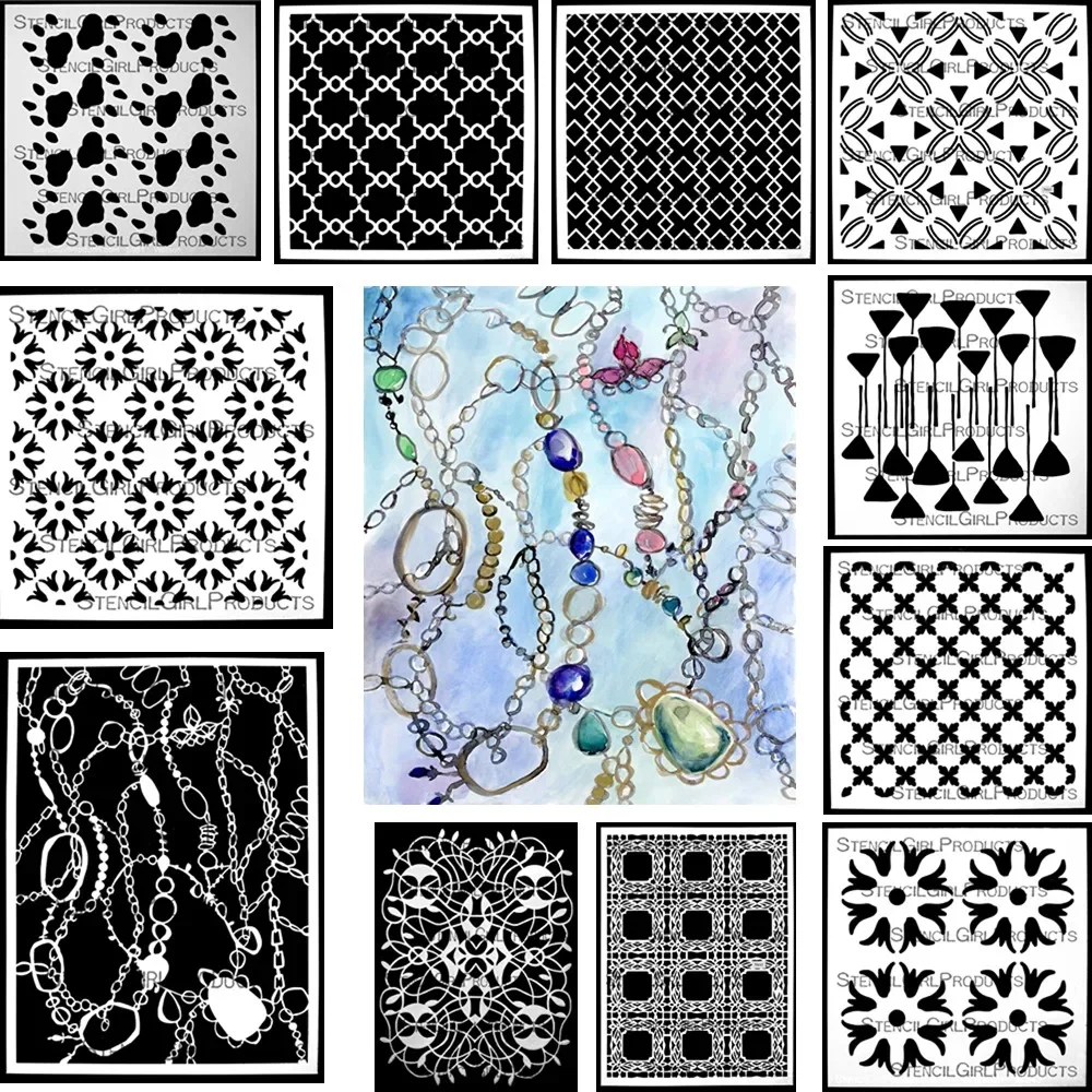 Граффити с узором Заказ дня шарик плитка трафареты инструмент для рисования
