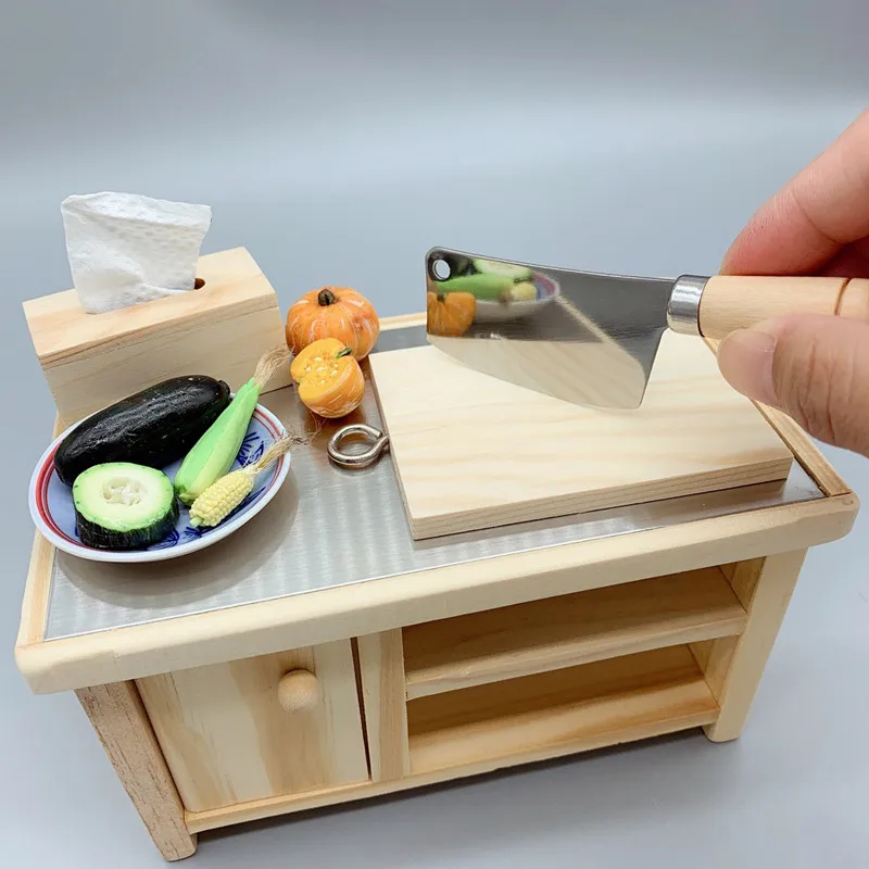 Забавная мини-разделочная доска кухонный нож украшения миниатюрные фигурки