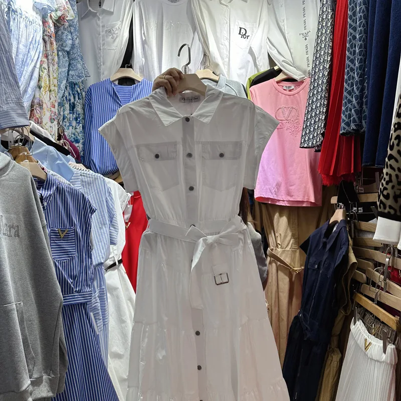 [ZOCI] Осень 2024 новое Австралийское нишевое платье без рукавов с отворотом и