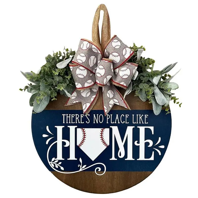 

Hanger Baseball Shape Welcome Sign Front Door Decorations Farmhouse Welcome Sign Wreaths There's No Base Like Home For Outdoor