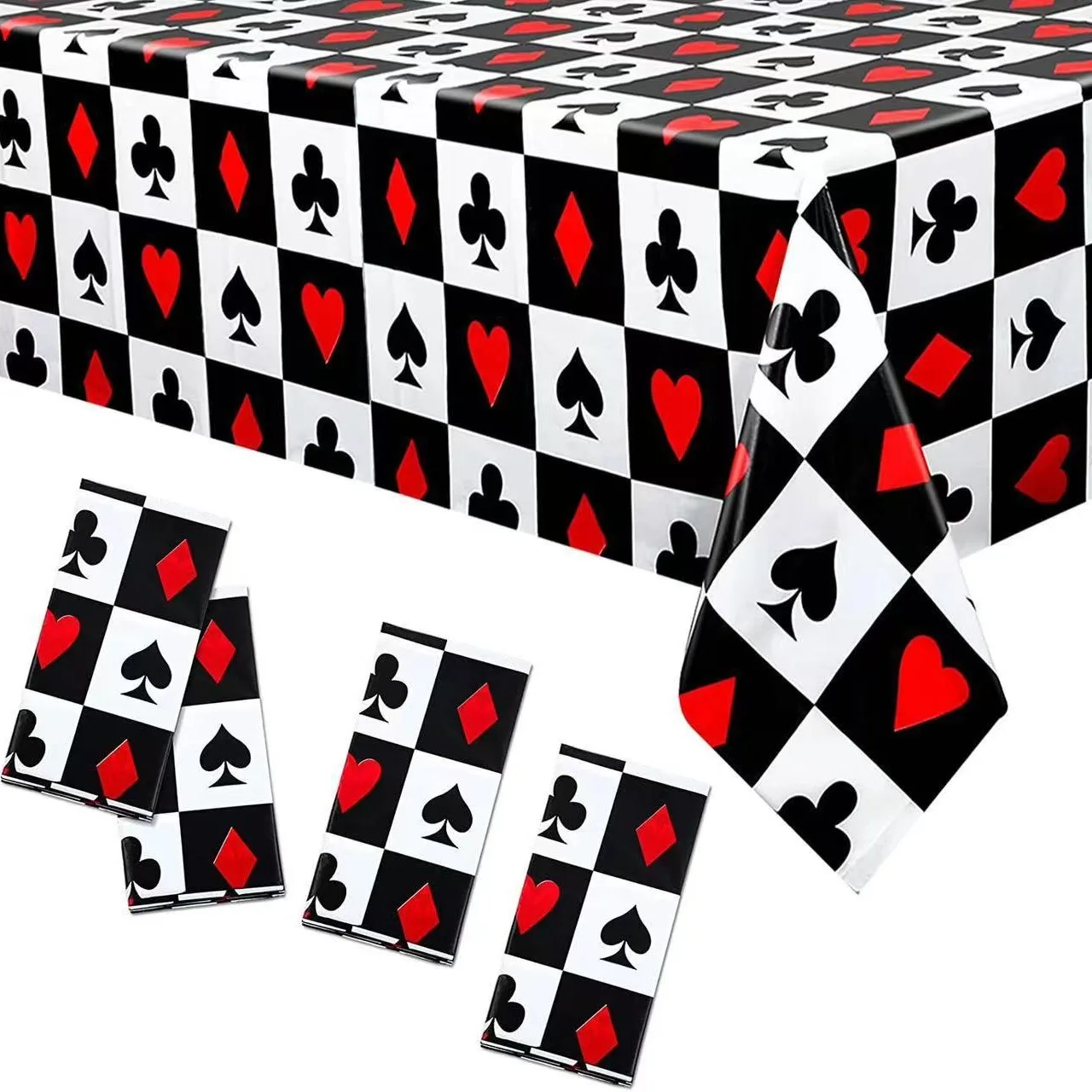 1 шт. одноразовая настольная скатерть в стиле Казино Лас-Вегаса