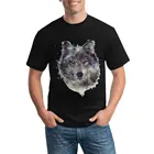 Мужская летняя футболка с коротким рукавом и принтом волка