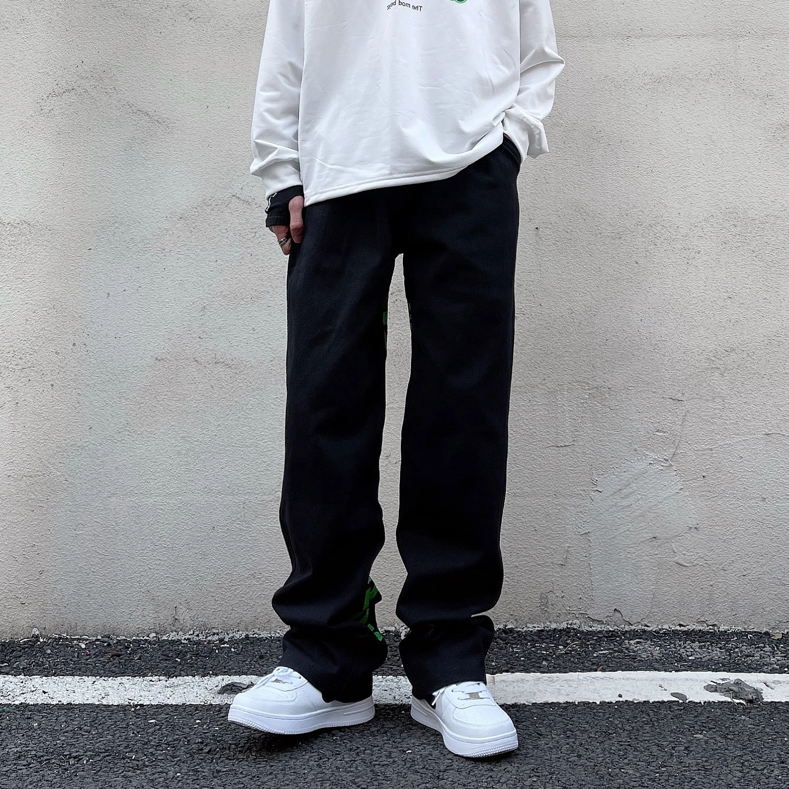 American High Street Retro Jeans Black Hip-Hop Loose Wide-Leg Pants Fried Street Ruffian Handsome Long Pants Mopping The Floor