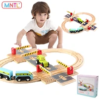 mntl 39pcsset wooden train toys educational learning car railway track truck vehicle rail playset girl kids toddlers boy baby