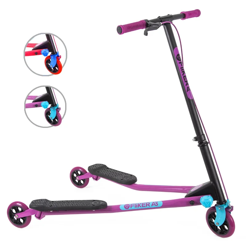 Kids Drifting Scooter for Boys and Girls Ages 7+ Years (Purp