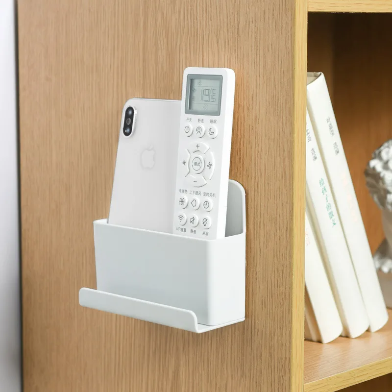 

Punch Free Wall Mounted Organizer Remote Control Storage Box Mobile Phone Charging Plug Wall Holder Air Conditioner Hook