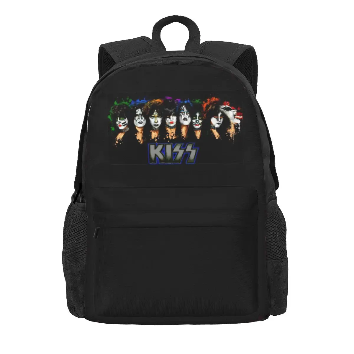 

Kiss Rock Band Women Backpack Fashion Student School Bag Star Laptop Backpack Kids Large Capacity Polyester Rucksack