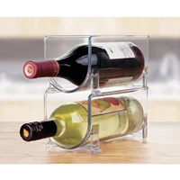 kitchen refrigerator organizer wine beer bottle storage rack stackable bottle holder countertop storage shelf space saving