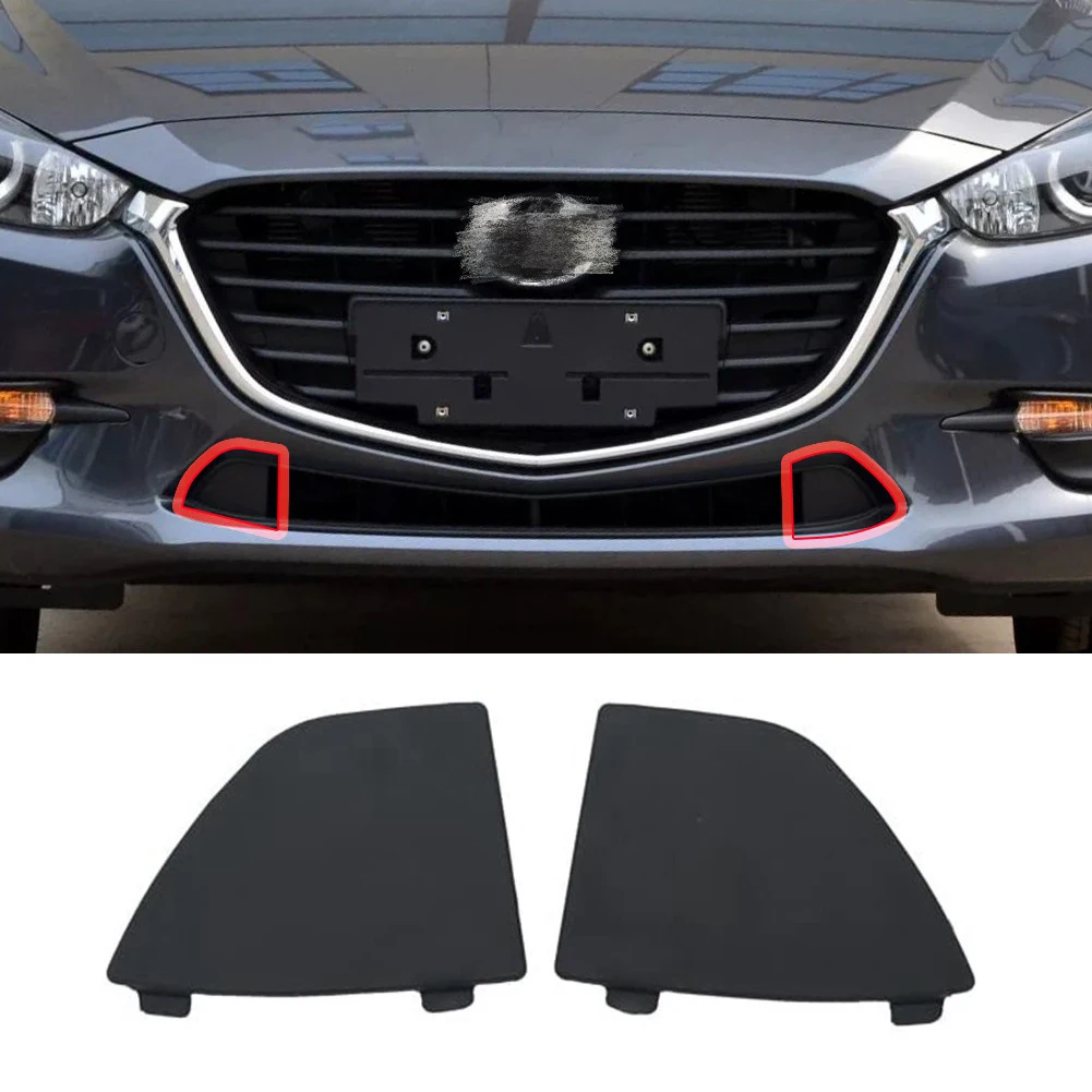 

Car Front Lower Bumper Tow Hook Eye Cover Grille Caps For Mazda 3 2017-2018 B63B-50-101 B63B-50-102 Car Front Bumper Trim Cover