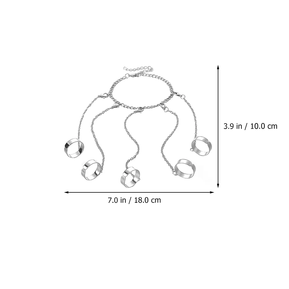 Регулируемые кольца на палец комбинированная цепочка ювелирные изделия в стиле