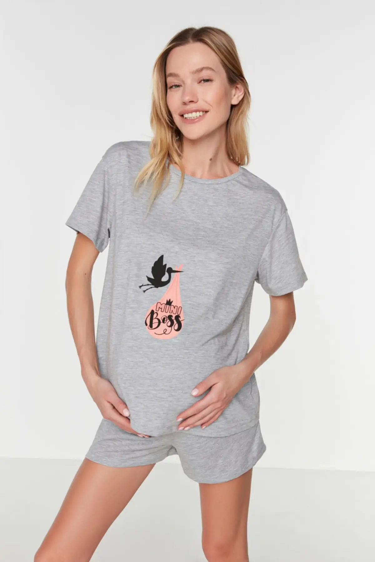 

Трикотажный пижамный комплект для беременных