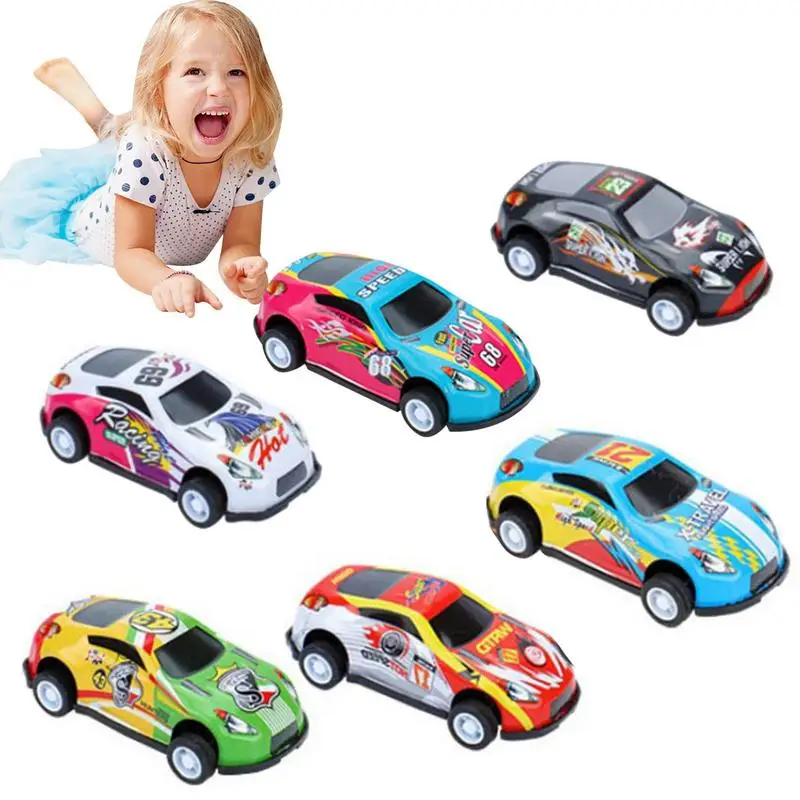 

Pull Back Cars Bulk Resistant To Fade Toy Cars Kids Vehicle Set 6pcs Multicolors Goodie Bag Stuffers Teacher Treasure Prize Box